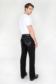 Answer Me AM-2216 Men's Western Embroidered Straight Jeans