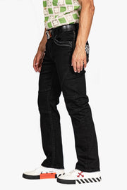 Rock in LA R-328 Men's Rebel Statement Color Denim Embroidered Straight Jeans